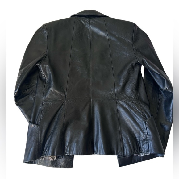 Kenneth Cole Black Leather Jacket New York women’s - Picture 4 of 10